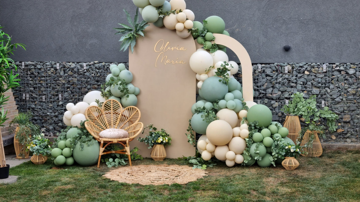 Arcada de baloane personalizata pentru orice eveniment, de la botezuri la petreceri de copii
