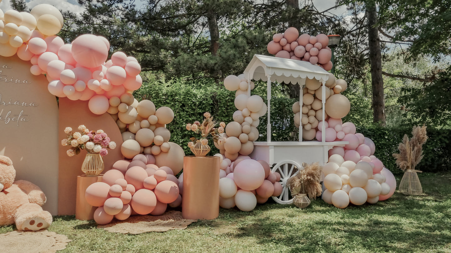 Candycart cu baloane pentru petreceri de copii, evenimente tematice sau botezuri