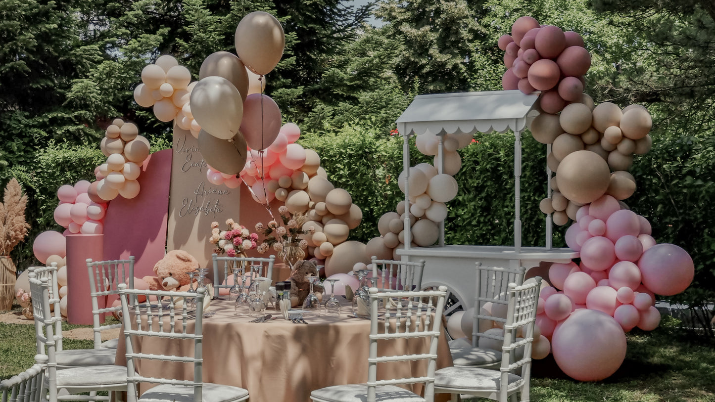 Candycart cu baloane pentru petreceri de copii, evenimente tematice sau botezuri