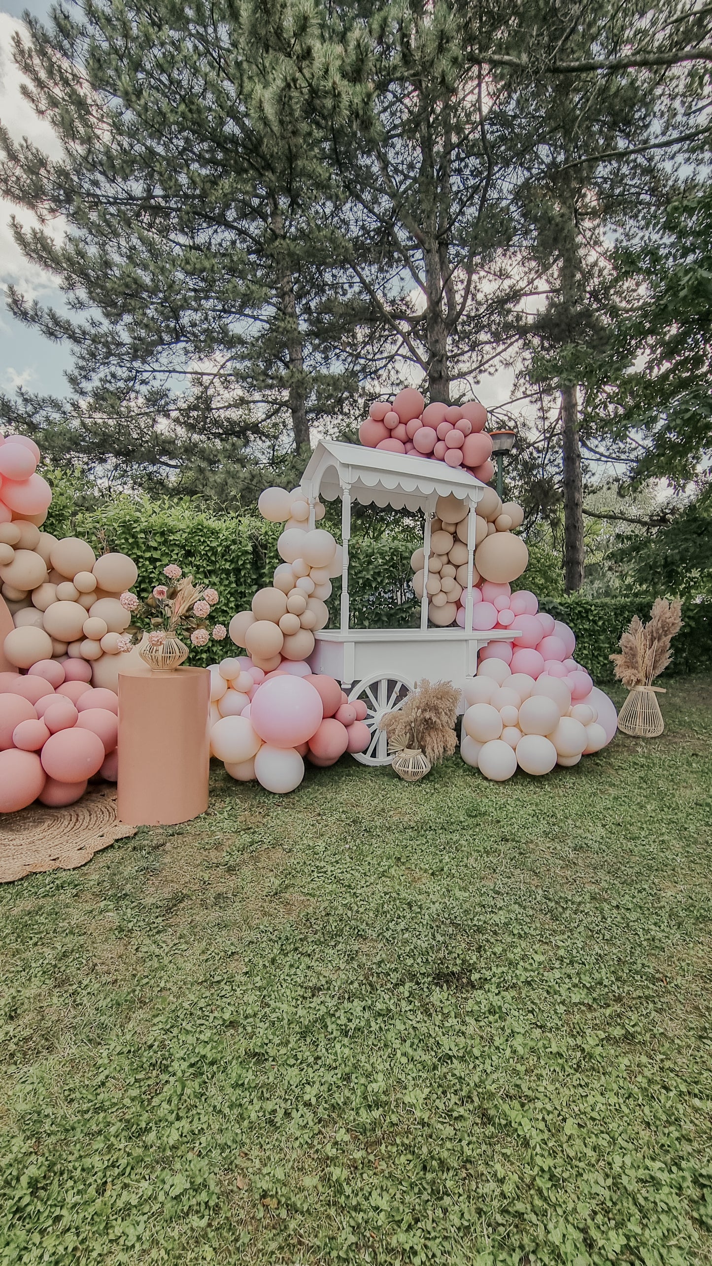 Candycart cu baloane pentru petreceri de copii, evenimente tematice sau botezuri