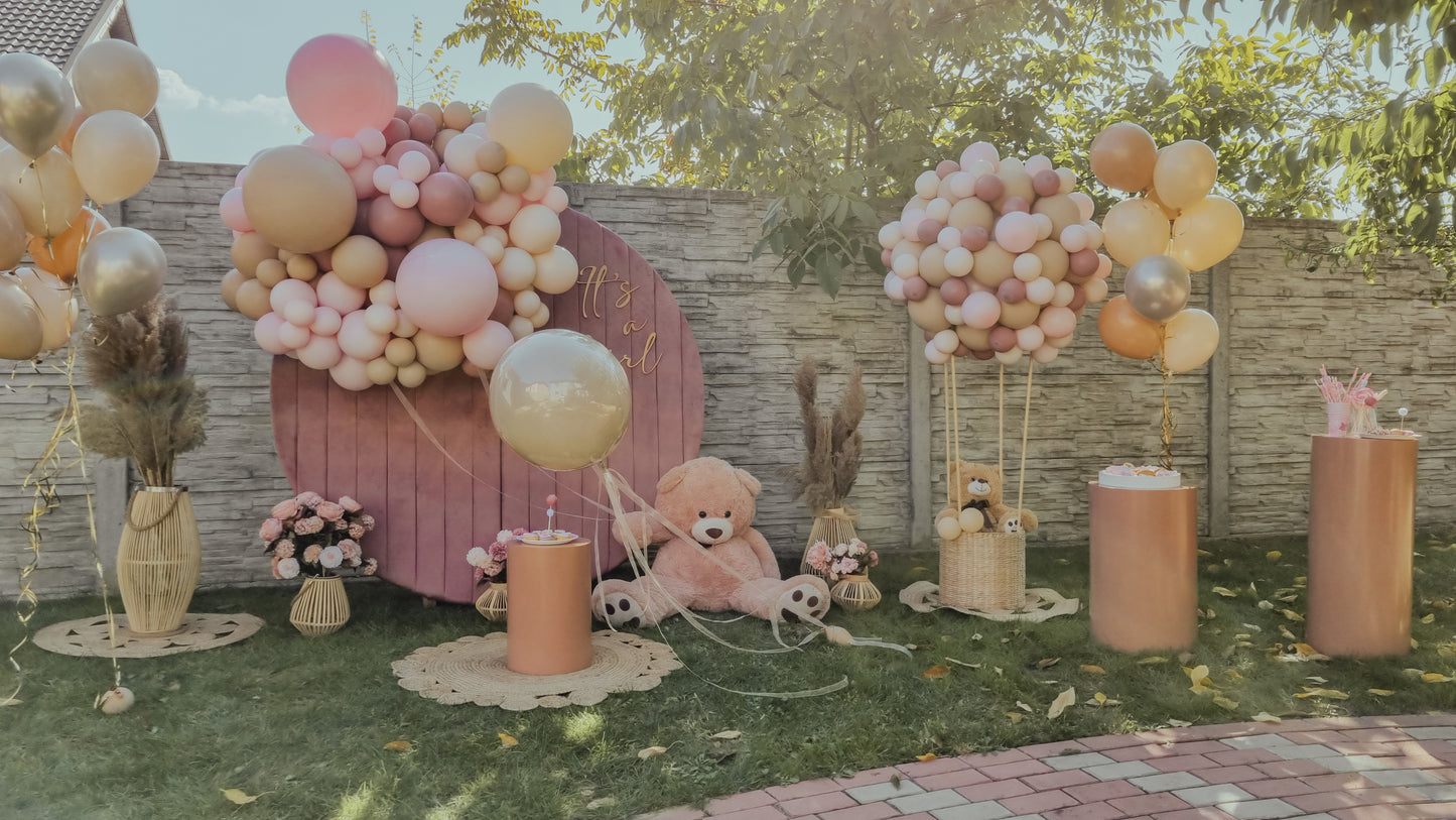 Balon jumbo cu heliu personalizat, ideal pentru decoruri de botezuri sau petreceri private