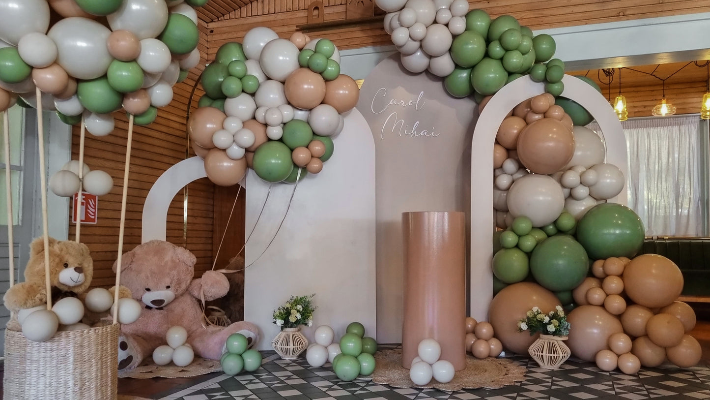 Balon jumbo cu heliu personalizat, ideal pentru decoruri de botezuri sau petreceri private