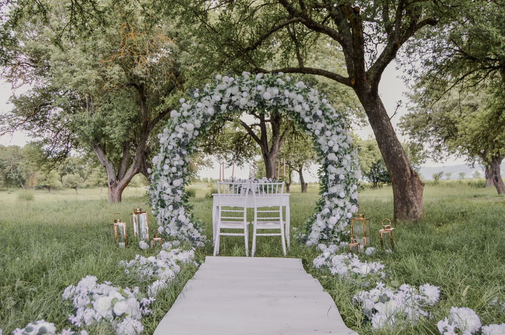 
                  
                    Silk flowers | floral arch | white flowers
                  
                