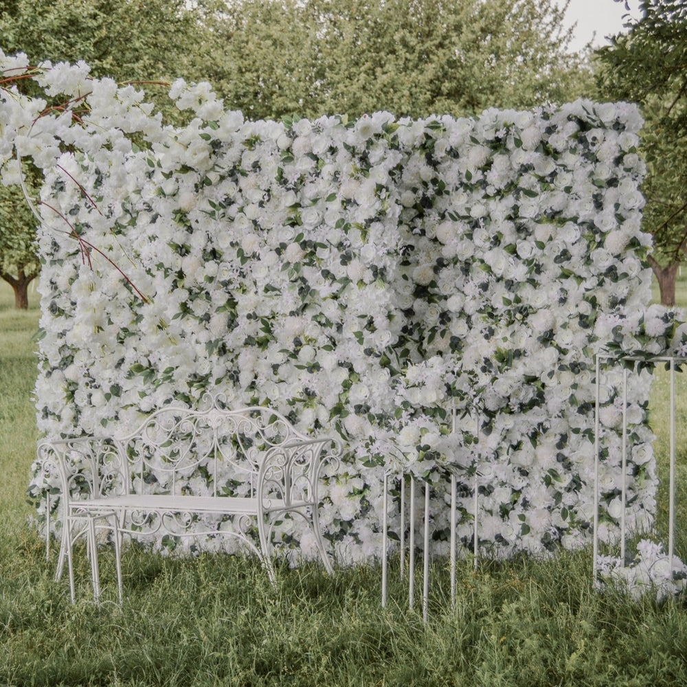 Fiori di seta | pannello floreale | fiori bianchi