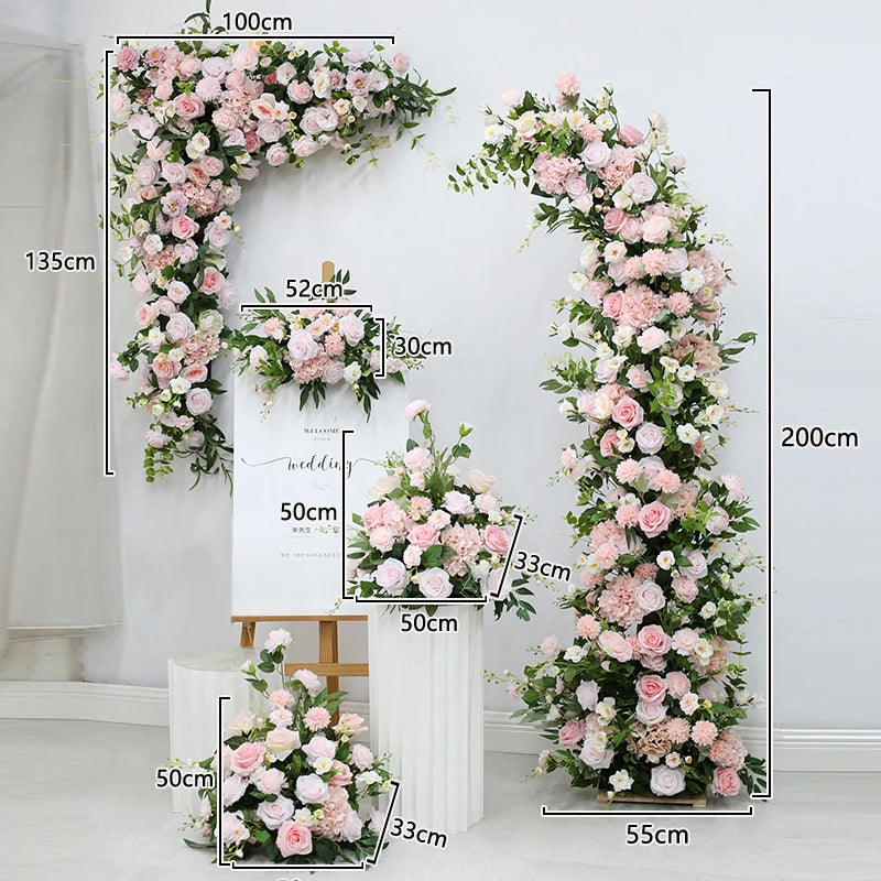 Fiori di seta | archi floreali | fiori rosa